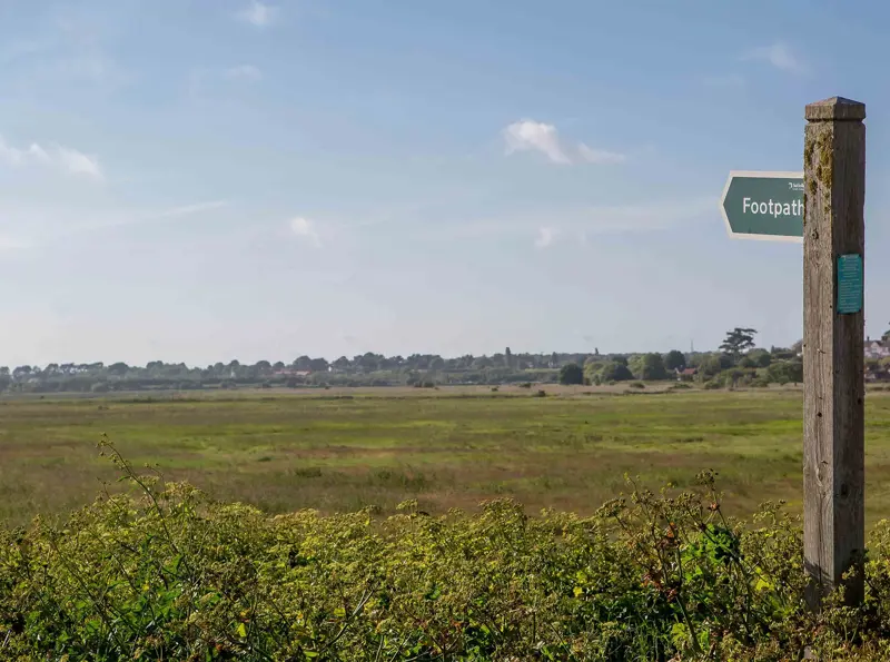 Aldeburgh coastal path sign