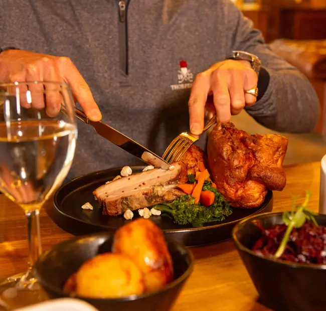 Pork Sunday Roast - Braid's Bar Thorpeness