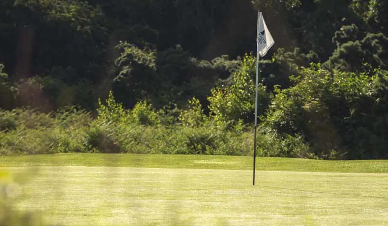 18Th Pin Flag At Thorpeness Golf Course Suffolk