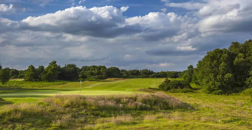 13Th Green Looking Up Fairway From Green At Thorpeness Golf Course Suffolk