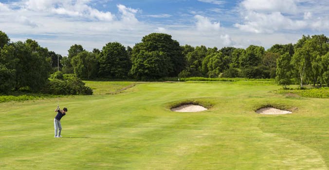 Approach Shot Into The 13Th Hole At Thorpeness Golf Course Suffolk