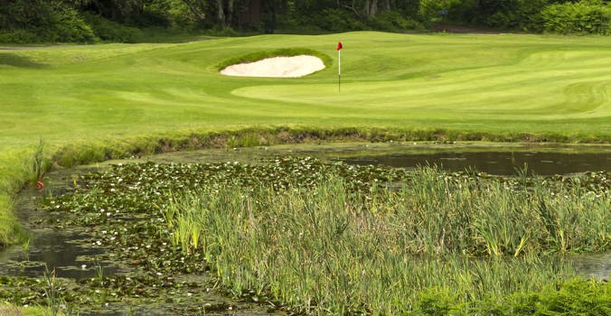 Thorpeness golf club, shot over lake