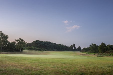 9th green looking back at Thorpeness Golf Course Suffolk