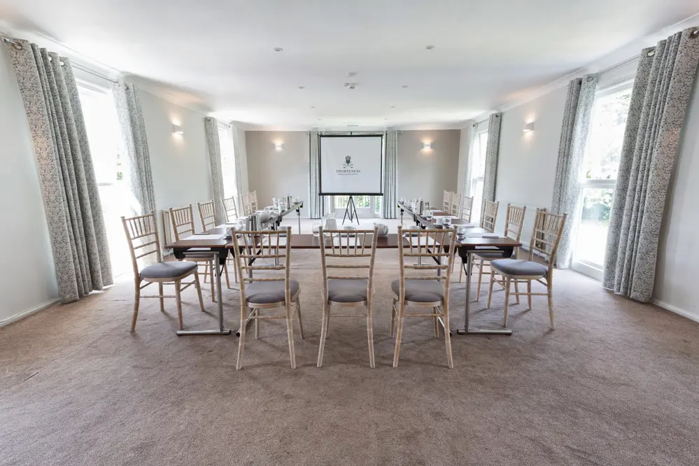 The Lakeside Suite, set out theatre style.